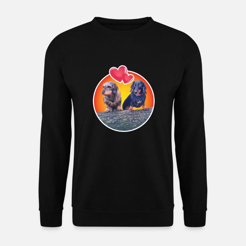 Liebenswerte Dackel - Unisex Pullover - Schwarz