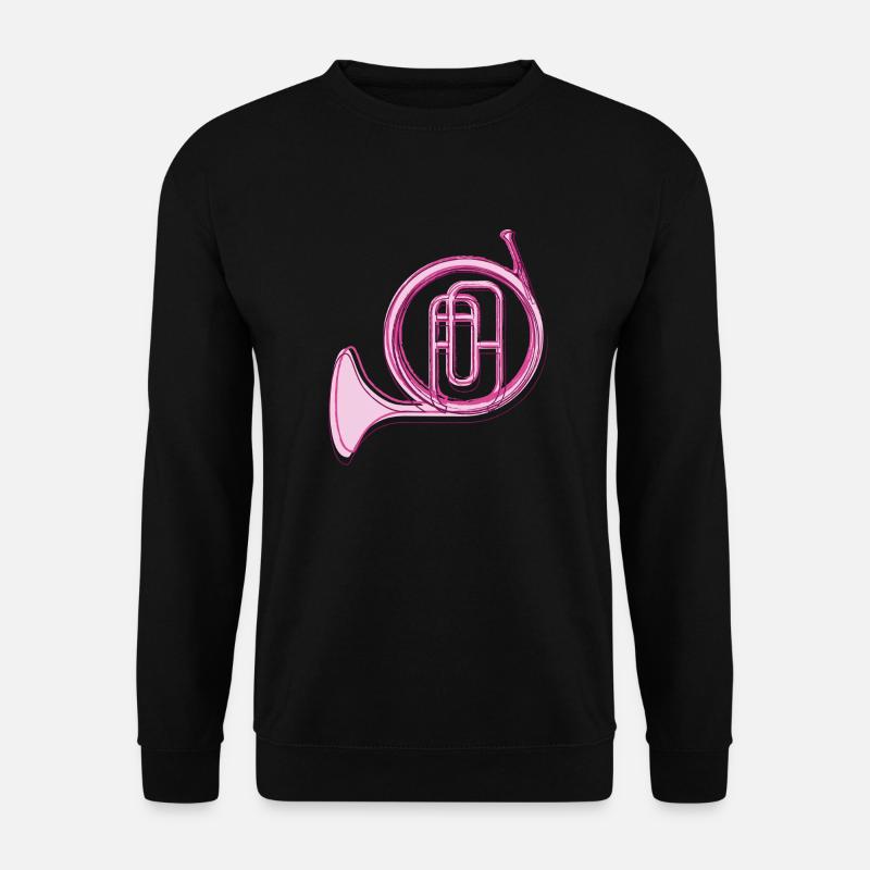 Musik,Horn,outline,Musikinstrument - Unisex Pullover - Schwarz