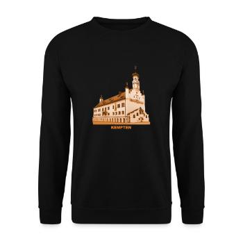 Kempten Town Hall, Allgäu, Swabia, Bavaria - Unisex Sweatshirt - black - Front - Alina (178cm) & Michal (187cm)