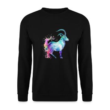 Jazy Capricorn - Unisex Sweatshirt - black - Front - Alina (178cm) & Michal (187cm)
