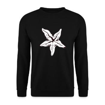 Seestern - Unisex Pullover - Schwarz - Vorne - Alina (178cm) & Michal (187cm)
