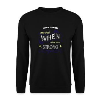 ethical hacker anonymous mask funny equestrian - Unisex Pullover - Schwarz - Vorne - Alina (178cm) & Michal (187cm)