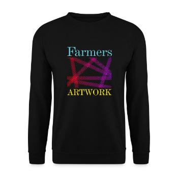 Tracteur fermier agriculteurs oeuvre Art tracteur de pelouse - Sweat-shirt Unisexe - noir - Devant - Alina (178cm) & Michal (187cm)