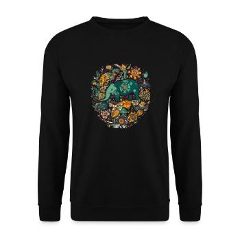 Lou le tapir - Sweat-shirt Unisexe - noir - Devant - Alina (178cm) & Michal (187cm)