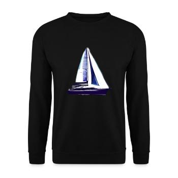 Sailing ship Sailing Sailing Sailing Sailboat - Unisex Sweatshirt - black - Front - Alina (178cm) & Michal (187cm)