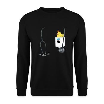 Future Veterinarian Costume School Career Day - Unisex Sweatshirt - black - Front - Alina (178cm) & Michal (187cm)