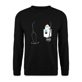 Future Veterinarian Costume Vet Outfit School - Unisex Sweatshirt - black - Front - Alina (178cm) & Michal (187cm)