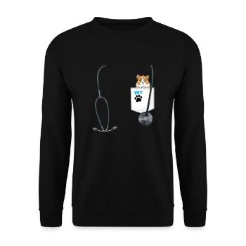 Future Veterinarian Costume School Career Day - Unisex Sweatshirt - black - Front - Alina (178cm) & Michal (187cm)