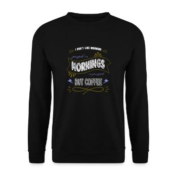 drinking happy humor cool quote gift idea - Unisex Pullover - Schwarz - Vorne - Alina (178cm) & Michal (187cm)