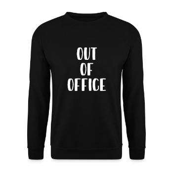out of office - Nicht im Büro - ausserhaus - Unisex Sweatshirt - black - Front - Alina (178cm) & Michal (187cm)
