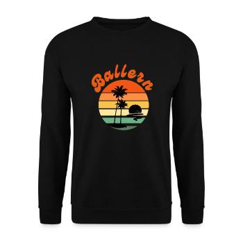 Saufen Bier Alkohol Schwarzer Humor Spruch - Unisex Pullover - Schwarz - Vorne - Alina (178cm) & Michal (187cm)