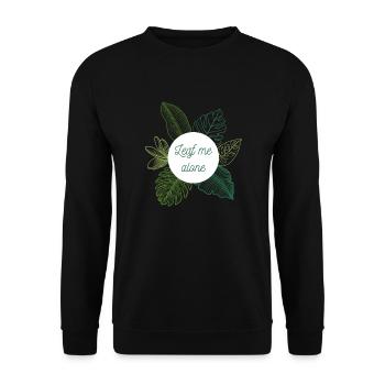 Feuille-moi seul - Sweat-shirt Unisexe - noir - Devant - Alina (178cm) & Michal (187cm)