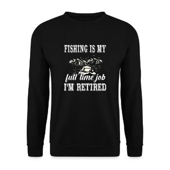 Carpfishing-lustiger Spruch - Unisex Pullover - Schwarz - Vorne - Alina (178cm) & Michal (187cm)