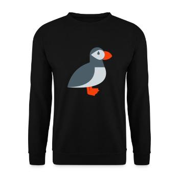 Puffin bird - Unisex Sweatshirt - black - Front - Alina (178cm) & Michal (187cm)
