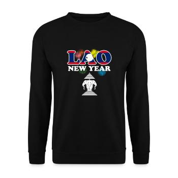 Laos Laote Laoten Neujahr I Geschenk - Unisex Pullover - Schwarz - Vorne - Alina (178cm) & Michal (187cm)