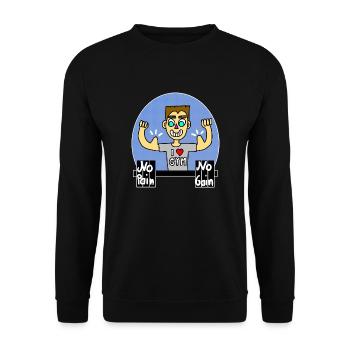 pas de douleur pas de gain J’aime Gym Heart - Sweat-shirt Unisexe - noir - Devant - Alina (178cm) & Michal (187cm)