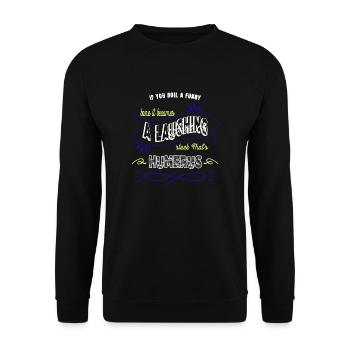 Rédacteur Déclaration Drôle Écrivain Romancier Roman - Sweat-shirt Unisexe - noir - Devant - Alina (178cm) & Michal (187cm)