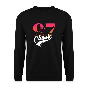 Vintage 1997-97th Anniversary - Unisex Sweatshirt - black - Front - Alina (178cm) & Michal (187cm)