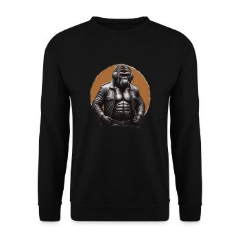 Gorilla - Unisex Pullover - Schwarz - Vorne - Alina (178cm) & Michal (187cm)