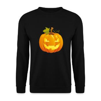 Pumpkin Halloween - Unisex Sweatshirt - black - Front - Alina (178cm) & Michal (187cm)