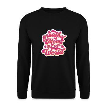 Greatest mom in the world - Unisex Sweatshirt - black - Front - Alina (178cm) & Michal (187cm)