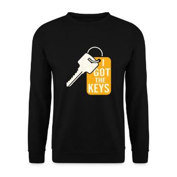 I Got The Keys Home Owner Housewarming - Unisex Sweatshirt - black - Front - Alina (178cm) & Michal (187cm)