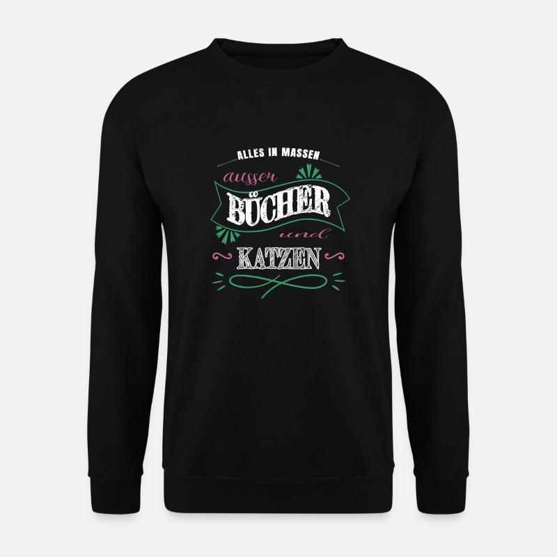 bday geschenkidee autorin cool buchliebhaber maske - Unisex Pullover - Schwarz