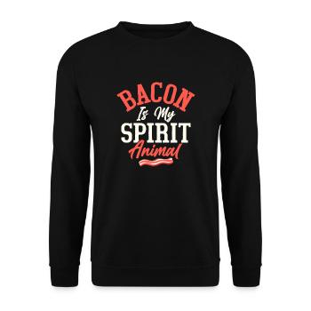 Bacon est un jambon de viande de porc d’animal d’ de mai - Sweat-shirt Unisexe - noir - Devant - Alina (178cm) & Michal (187cm)