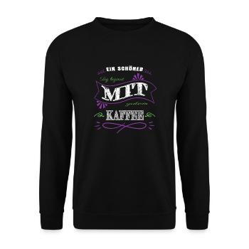 geek geschenk bday lieben coffeeshop geschenkidee - Unisex Pullover - Schwarz - Vorne - Alina (178cm) & Michal (187cm)