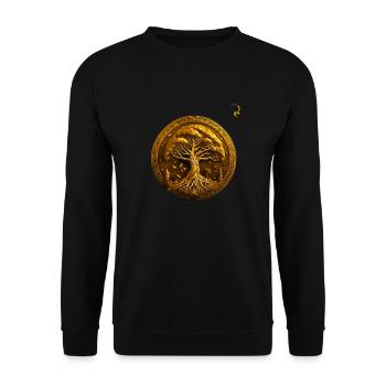 GOLDENER BAUM DES LEBENS - Unisex Pullover - Schwarz - Vorne - Alina (178cm) & Michal (187cm)