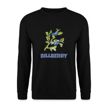 HEIDELBEERE BILLBERRY - Unisex Pullover - Schwarz - Vorne - Alina (178cm) & Michal (187cm)