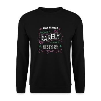 2019 All People Patriarchy Obama Quote - Unisex Sweatshirt - black - Front - Alina (178cm) & Michal (187cm)