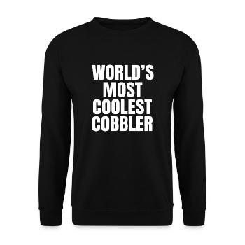 world's most coolest cobbler - Unisex Sweatshirt - black - Front - Alina (178cm) & Michal (187cm)