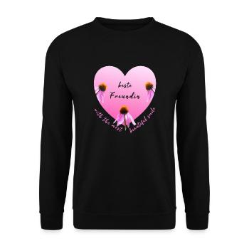 Best friend - Unisex Sweatshirt - black - Front - Alina (178cm) & Michal (187cm)