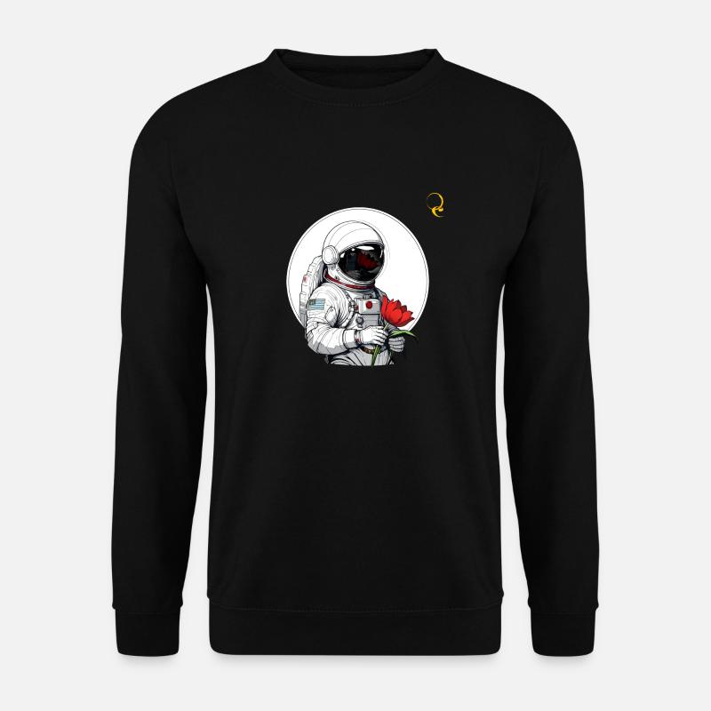 ASTRONAUT AND TULIP - Unisex Sweatshirt - black