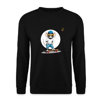 THE SPECIAL MOUSE - Unisex Sweatshirt - black - Front - Alina (178cm) & Michal (187cm)