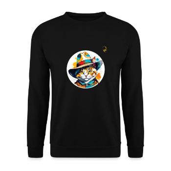 DON CAT - Sweat-shirt Unisexe - noir - Devant - Alina (178cm) & Michal (187cm)