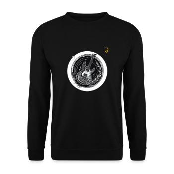 MEIN MUSIKLABEL - Unisex Pullover - Schwarz - Vorne - Alina (178cm) & Michal (187cm)
