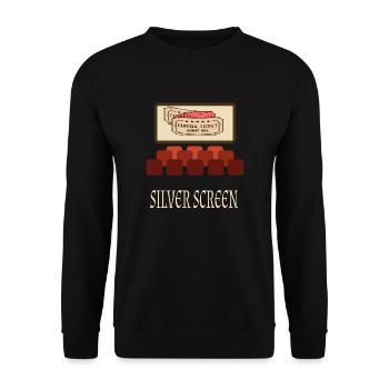Cinéma Cinéphile Rétro Vintage Classique Cinéma TV - Sweat-shirt Unisexe - noir - Devant - Alina (178cm) & Michal (187cm)