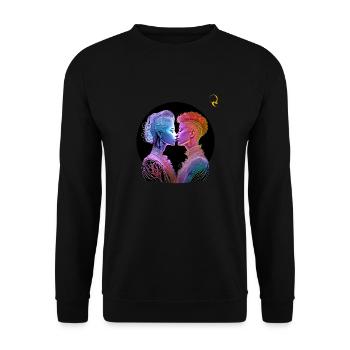 NEUER GEIST - Unisex Pullover - Schwarz - Vorne - Alina (178cm) & Michal (187cm)