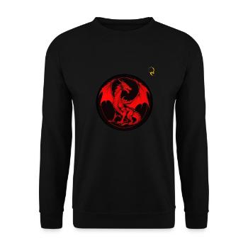 DRAGON-NETZWERK - Unisex Pullover - Schwarz - Vorne - Alina (178cm) & Michal (187cm)