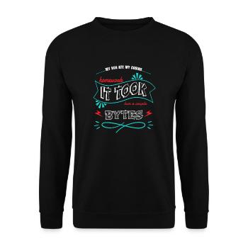 Blagues Déclaration Le geek préféré de papa pour la fête des pères - Sweat-shirt Unisexe - noir - Devant - Alina (178cm) & Michal (187cm)