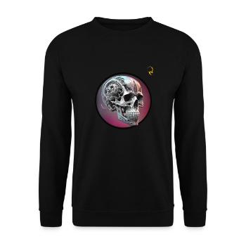 SKULL - Unisex Sweatshirt - black - Front - Alina (178cm) & Michal (187cm)