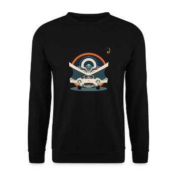 WINGS OF THE PAST - Unisex Sweatshirt - black - Front - Alina (178cm) & Michal (187cm)