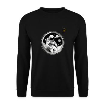 SPACE REST - Unisex Sweatshirt - black - Front - Alina (178cm) & Michal (187cm)