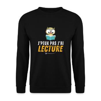 I can't read - Unisex Sweatshirt - black - Front - Alina (178cm) & Michal (187cm)
