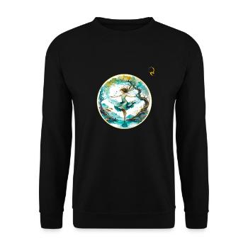 THE FAIRY - Unisex Sweatshirt - black - Front - Alina (178cm) & Michal (187cm)