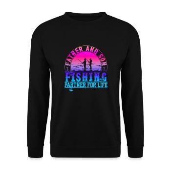 fisch, fisch, angeln, see, meer, angeln, fauna, exotisch - Unisex Pullover - Schwarz - Vorne - Alina (178cm) & Michal (187cm)