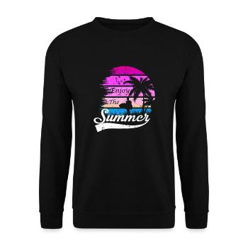 Vacation early summer late summer summer holiday holiday sea - Unisex Sweatshirt - black - Front - Alina (178cm) & Michal (187cm)