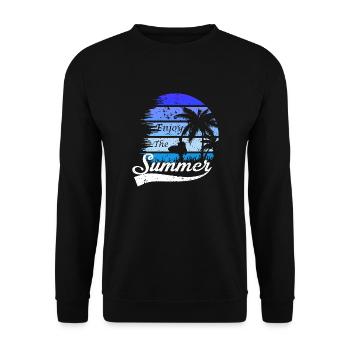 Vacation early summer late summer summer holiday holiday sea - Unisex Sweatshirt - black - Front - Alina (178cm) & Michal (187cm)